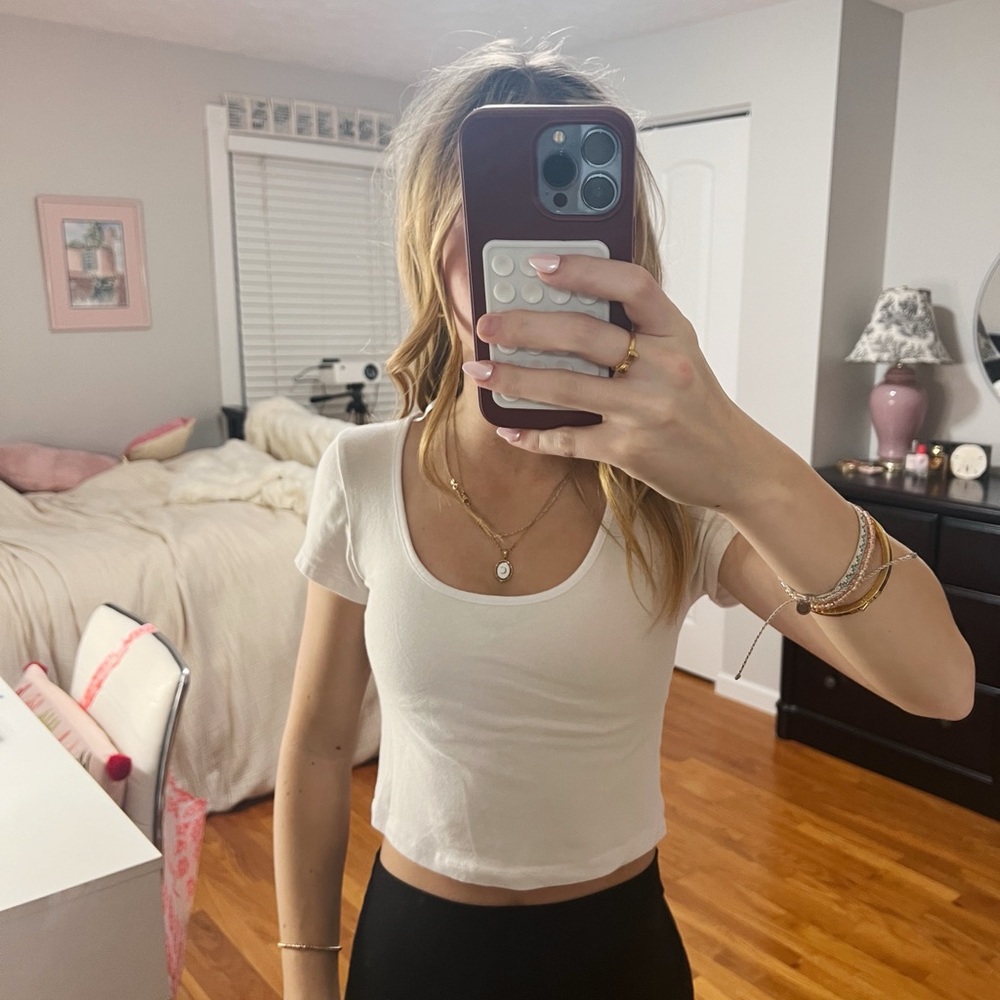 Women's White Crop Top